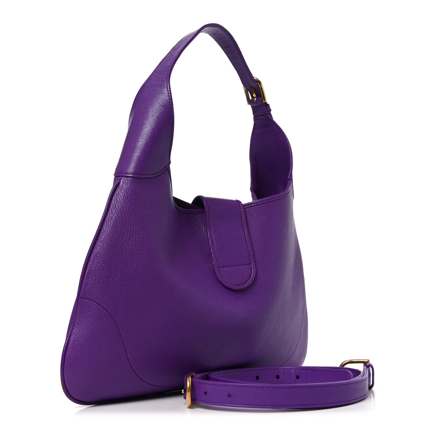 Gucci Goatskin Medium Aphrodite Shoulder Bag Shine Purple