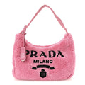 Prada Terry Cloth Mini Re-Edition 2000 Bag Petalo Black