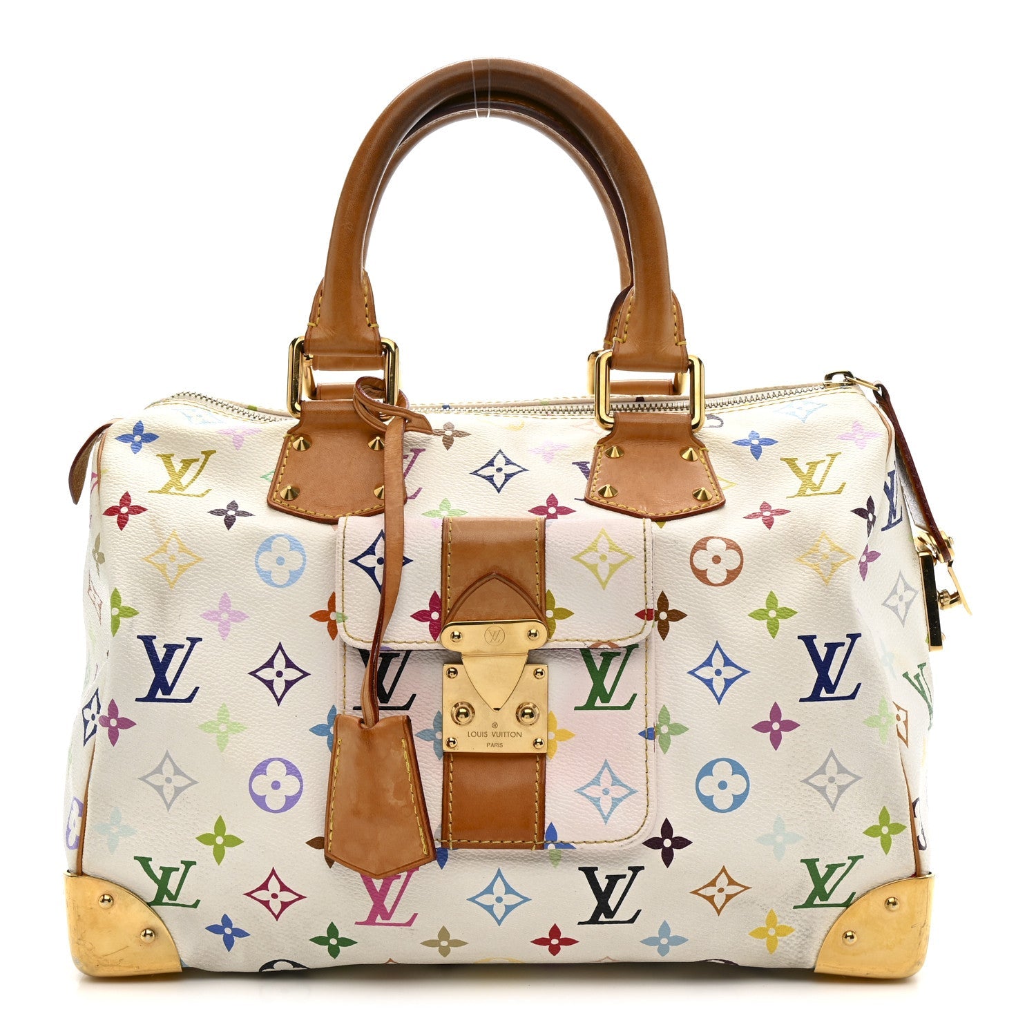Louis Vuitton Monogram Multicolor Speedy 30 White