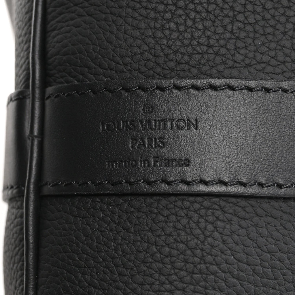 Louis Vuitton Grained Calfskin Aerogram Keepall Bandouliere 50 Black