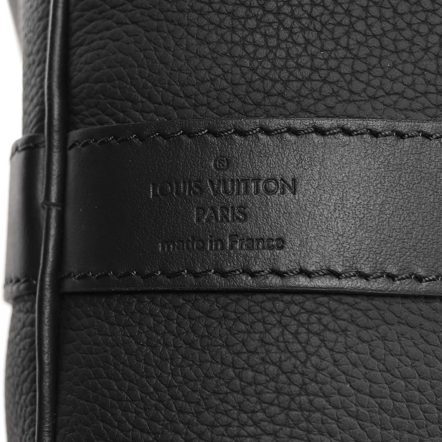 Louis Vuitton Grained Calfskin Aerogram Keepall Bandouliere 50 Black