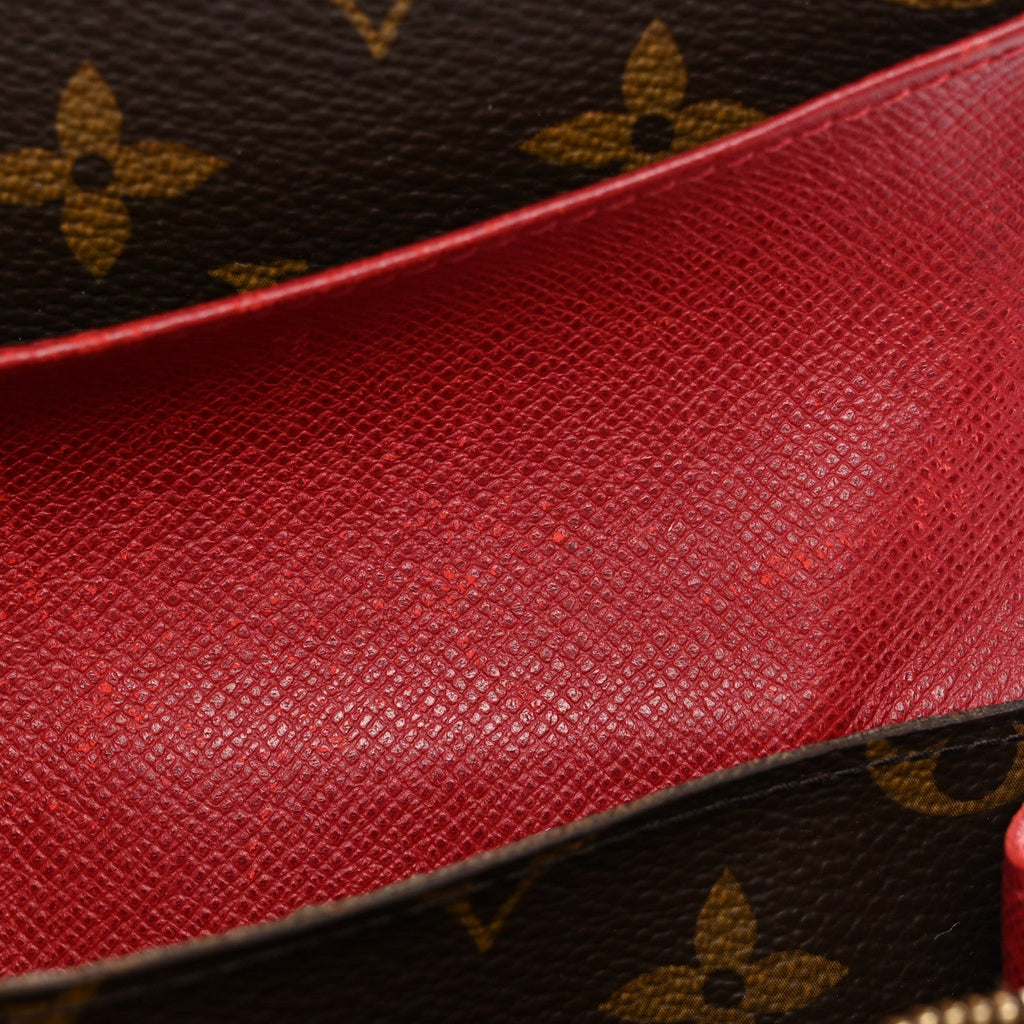 Louis Vuitton Monogram Emilie Wallet Red
