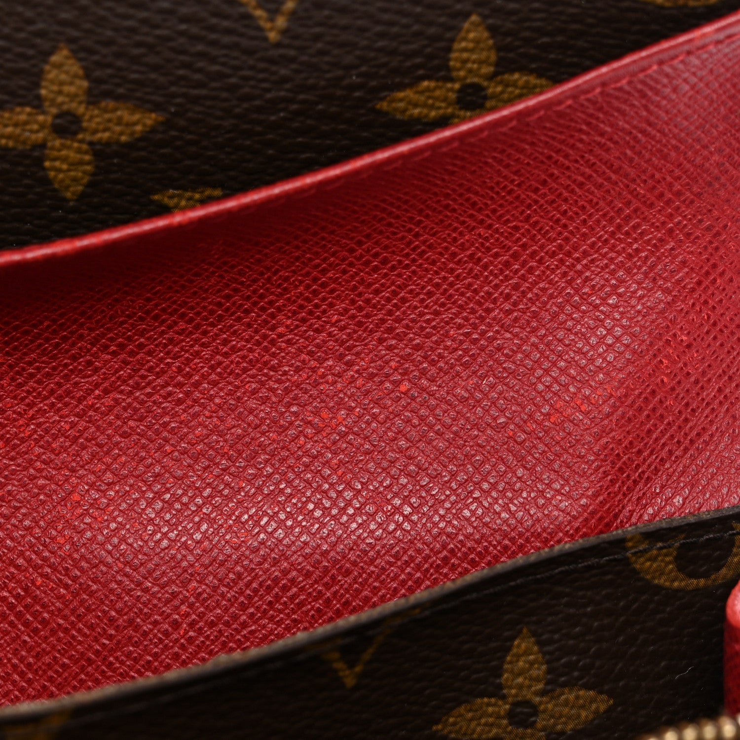 Louis Vuitton Monogram Emilie Wallet Red