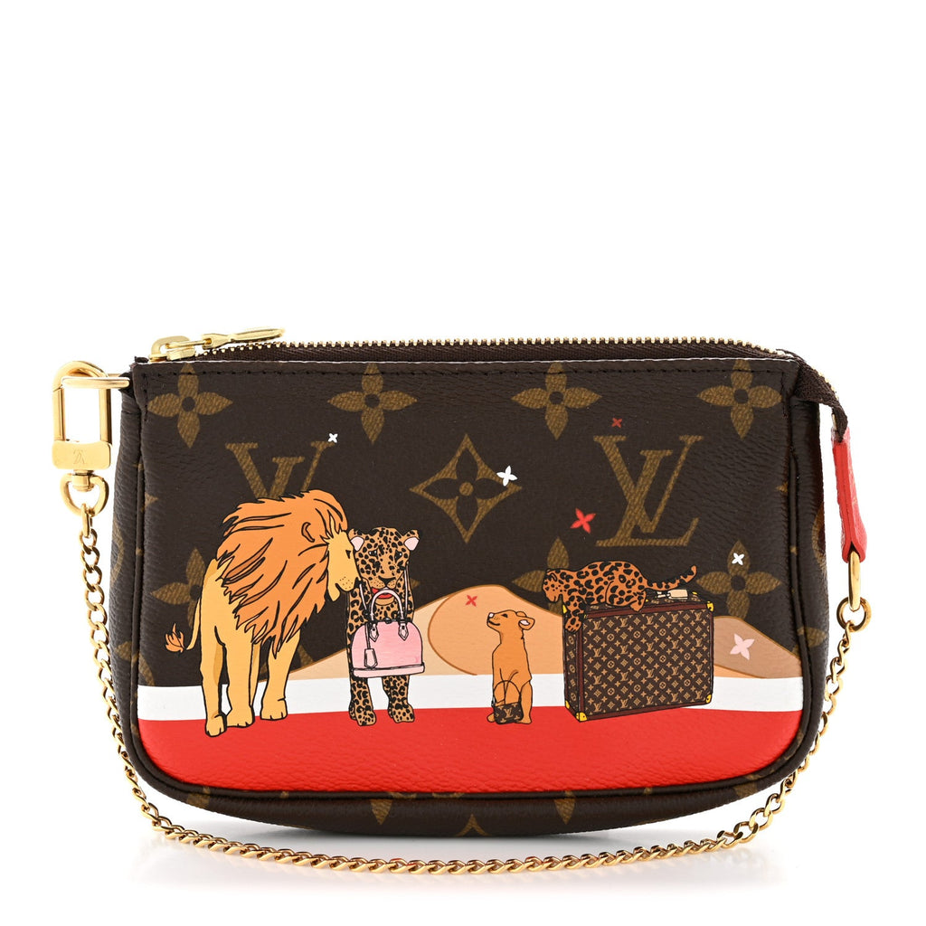 Louis Vuitton Monogram 2018 Christmas Animation Mini Cats Pochette Accessories