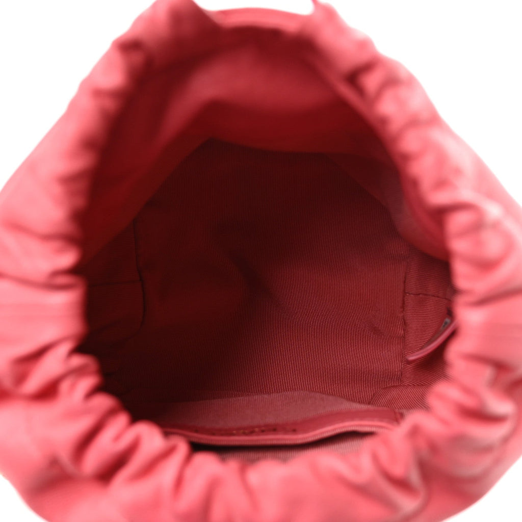 Chanel Lambskin Bucket Chain Drawstring Bag Pink