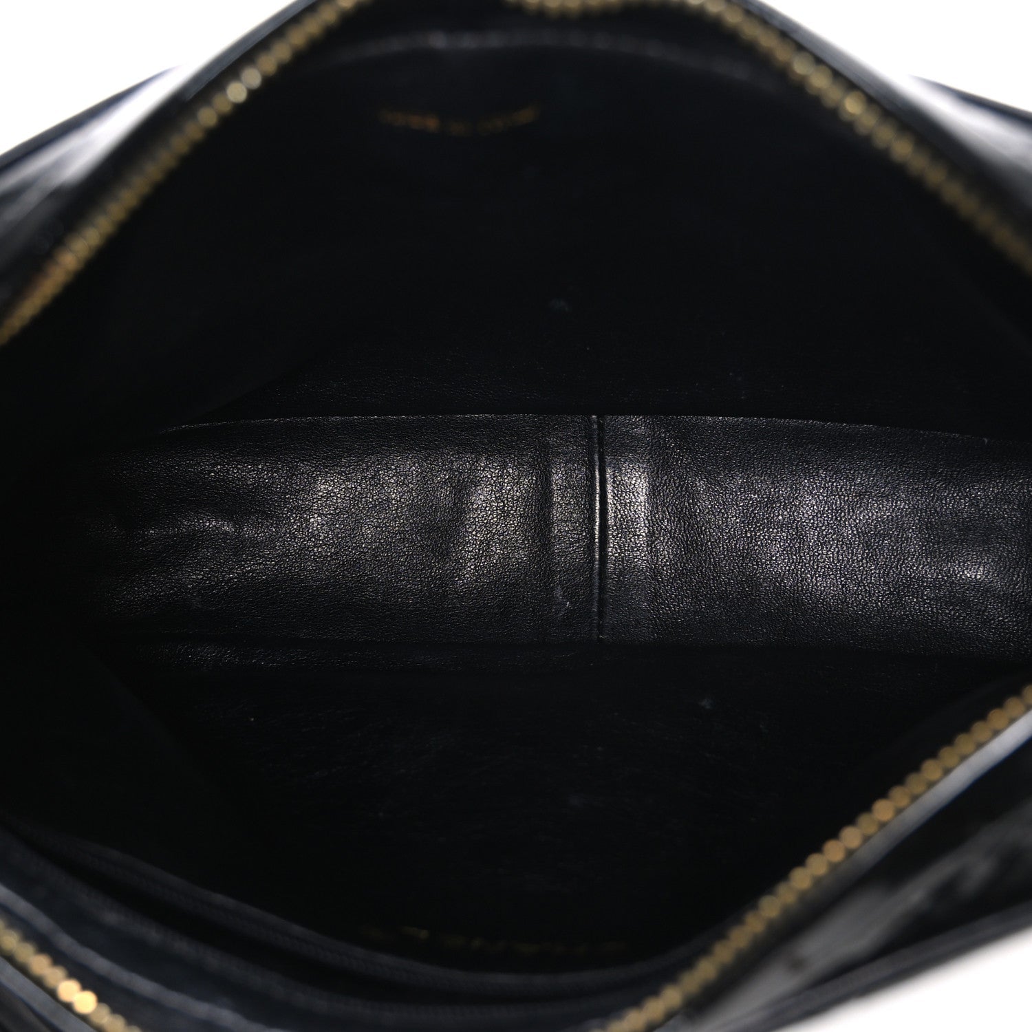Chanel Patent Quilted Tassel Camera Case Black