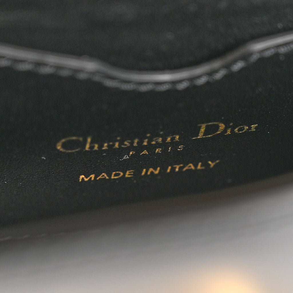 Christian Dior Smooth Calfskin Micro 30 Montaigne Flap Bag Black