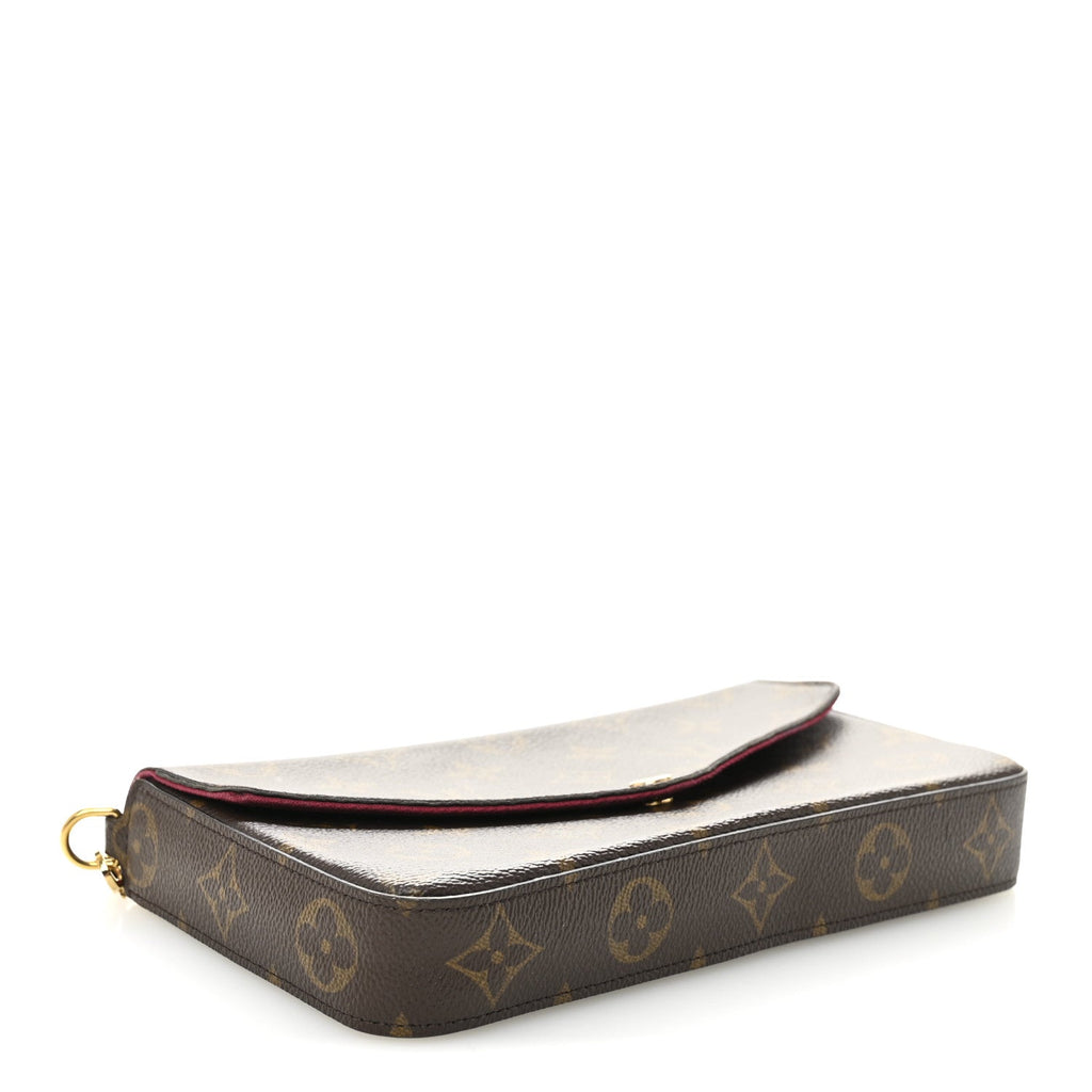 Louis Vuitton Monogram Pochette Felicie Chain Wallet Fuchsia