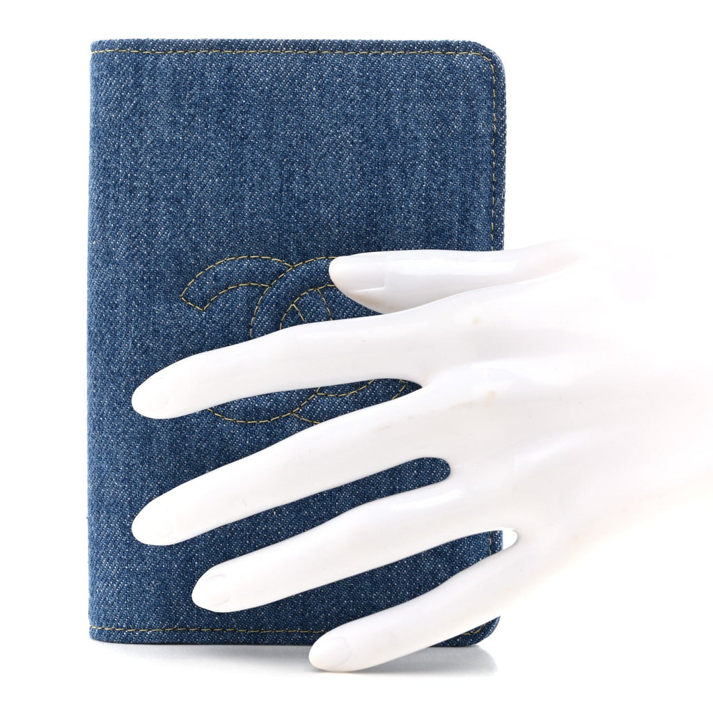 Denim Passport Holder Blue