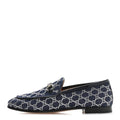 Gucci Denim Crystal GG Monogram Horsebit Womens Jordaan Loafers 37 Deep Blue Blue Milad
