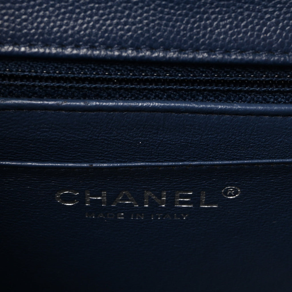 Chanel Caviar Quilted Mini Square Flap Navy