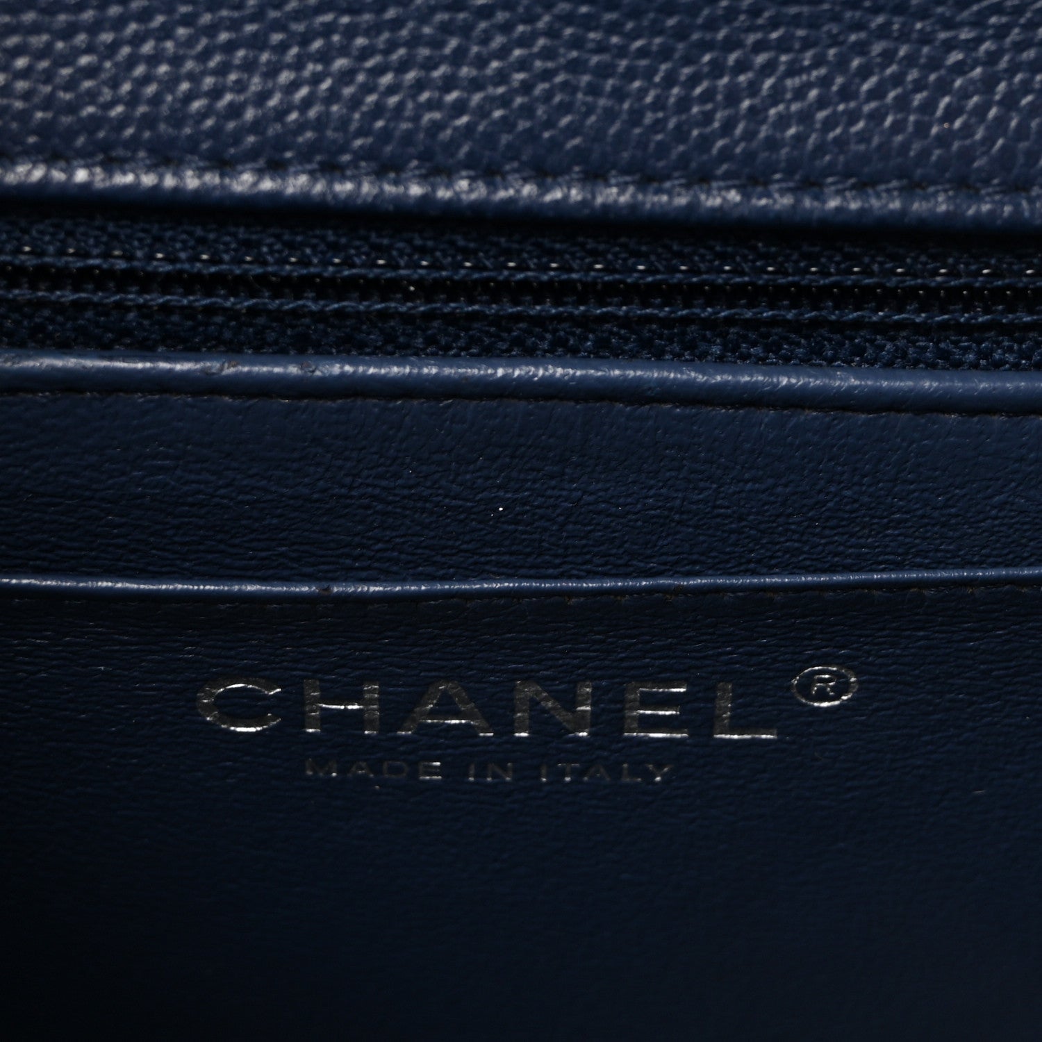 Chanel Caviar Quilted Mini Square Flap Navy