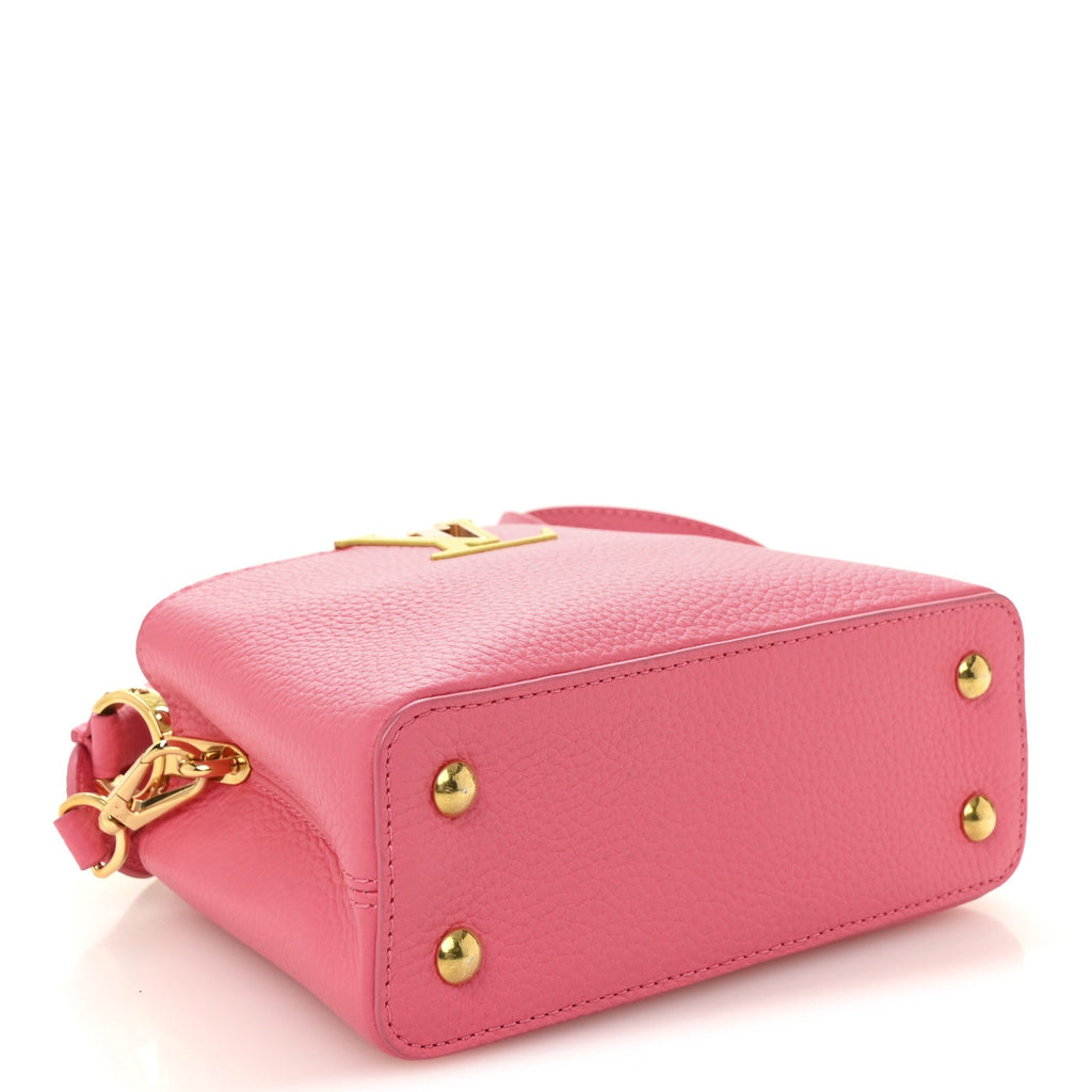 Louis Vuitton Taurillon Capucines Mini Dragon Fruit Pink Cedrat