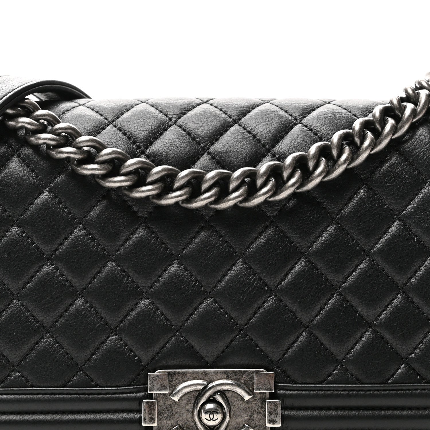 Chanel Calfskin Quilted Medium Boy Flap Black