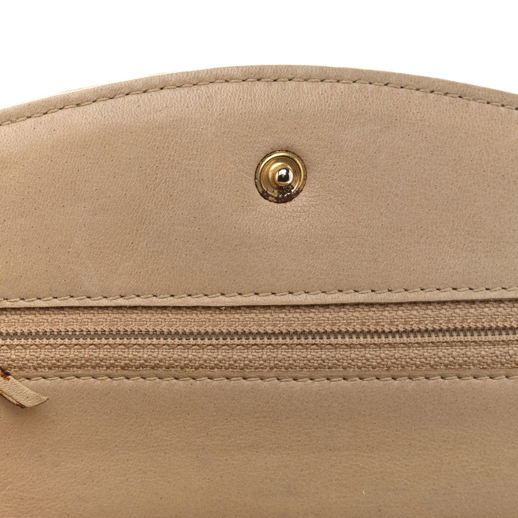 Chanel Caviar Timeless CC Wallet on Chain WOC Beige
