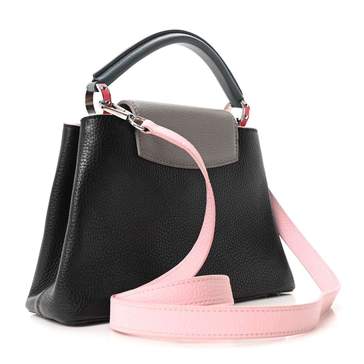 Louis Vuitton Taurillon Capucines BB Black General Blue Pink