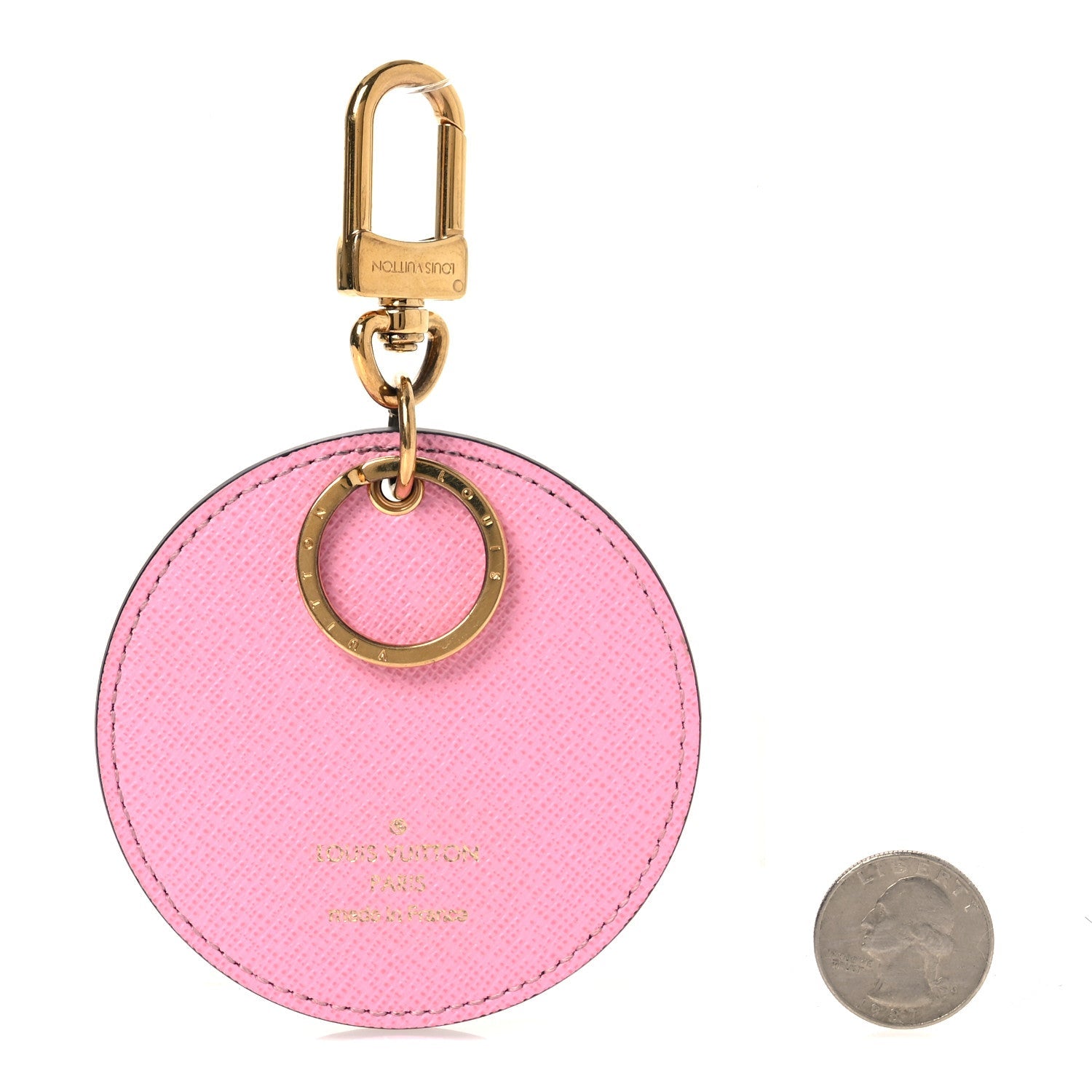 Louis Vuitton Monogram 2022 Christmas Animation Paris Bag Charm Key Ring Pink