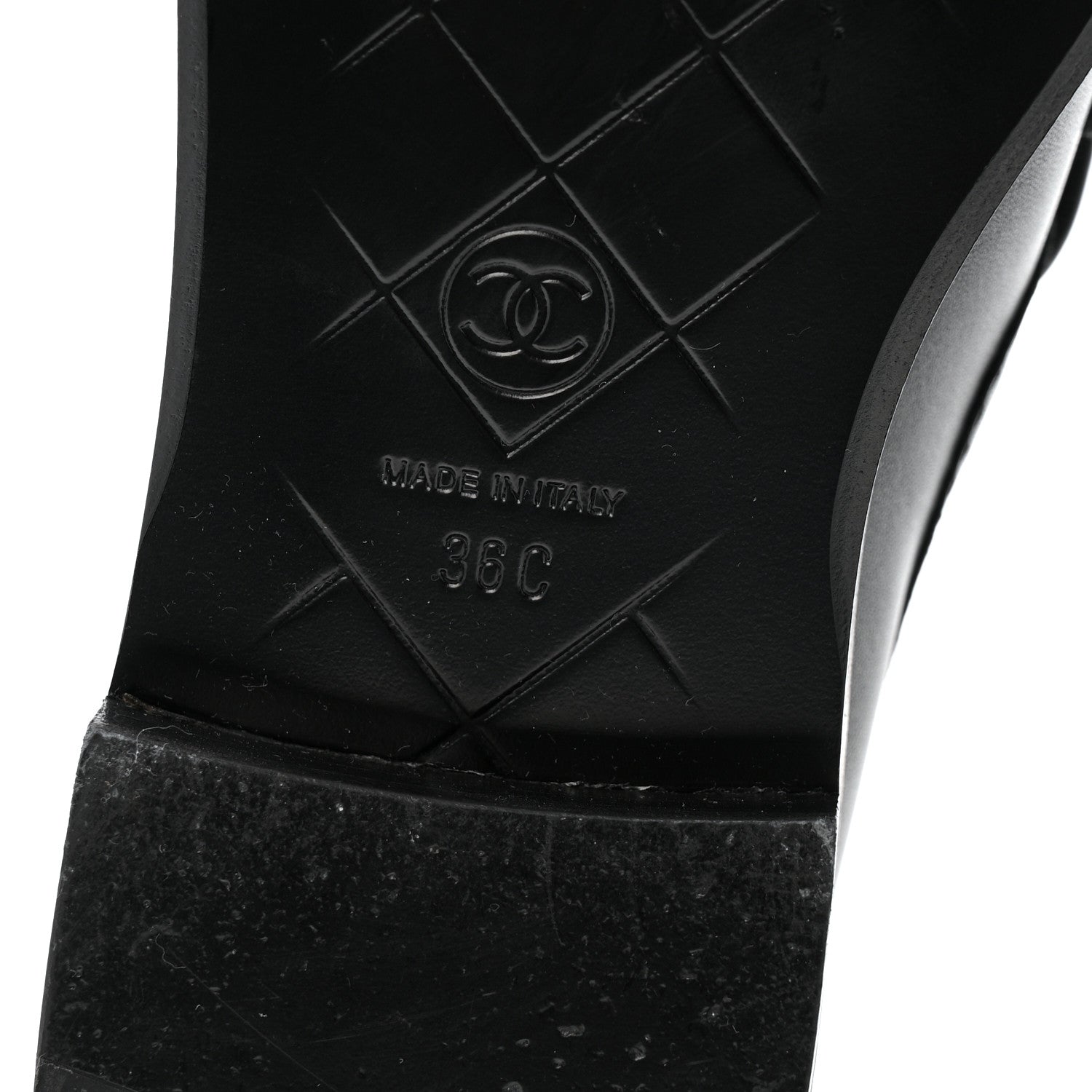 Lambskin Quilted CC Turnlock Loafers 36 Black