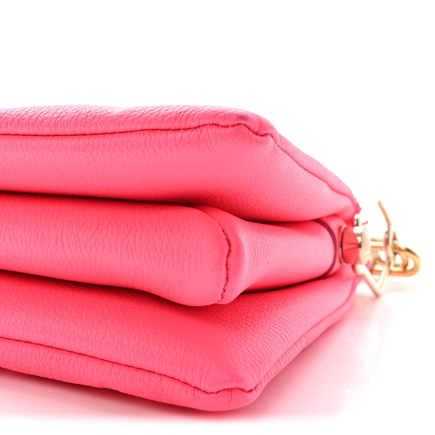Louis Vuitton Calfskin Embossed Monogram Coussin BB Rose Fluo