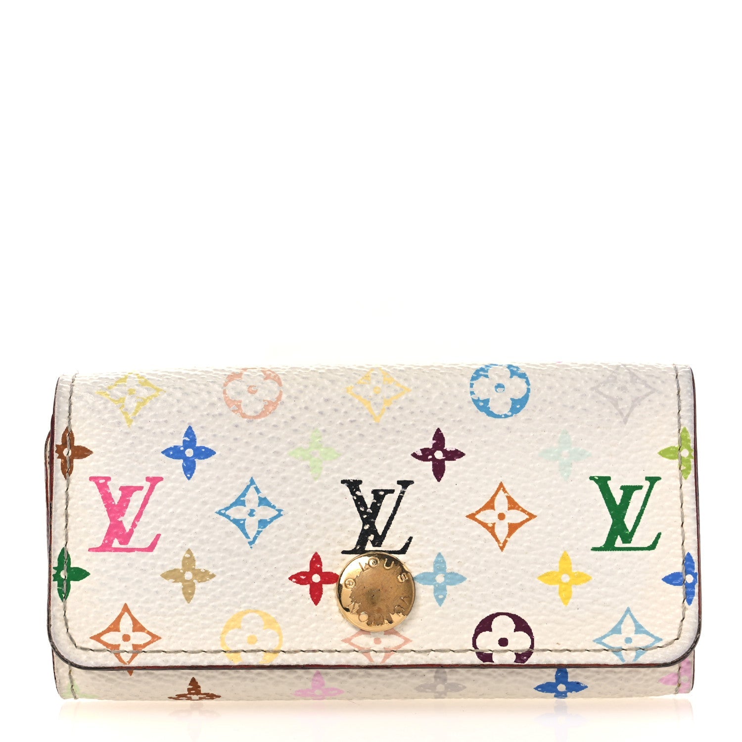 Louis Vuitton Monogram Multicolor Multicles 4 Key Holder White