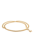 Metal Chain Pearl Horseshoe Belt Gold Pearly White