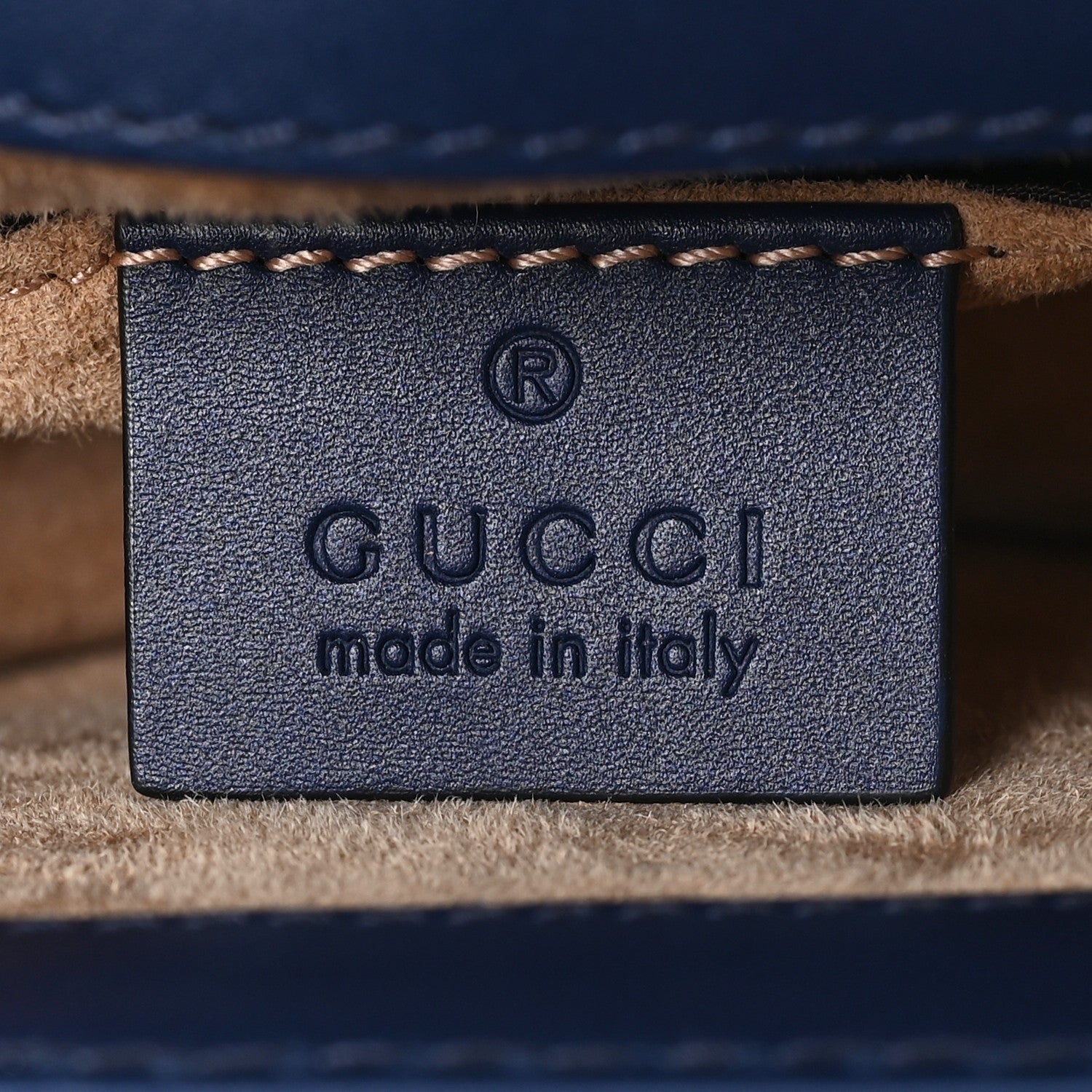 Gucci Calfskin Mini Sylvie Chain Shoulder Bag Blue Agata
