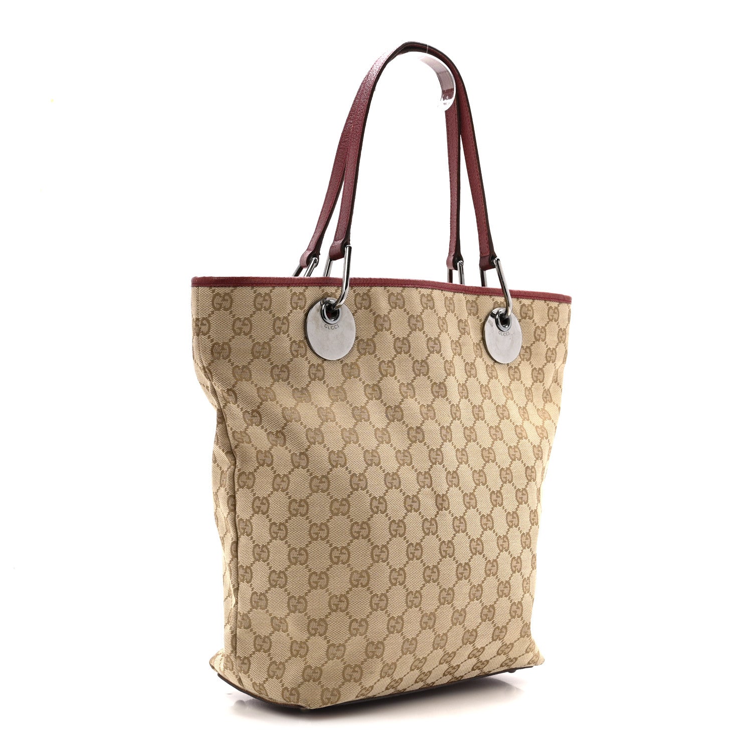 Gucci Monogram Large Eclipse Tote Red