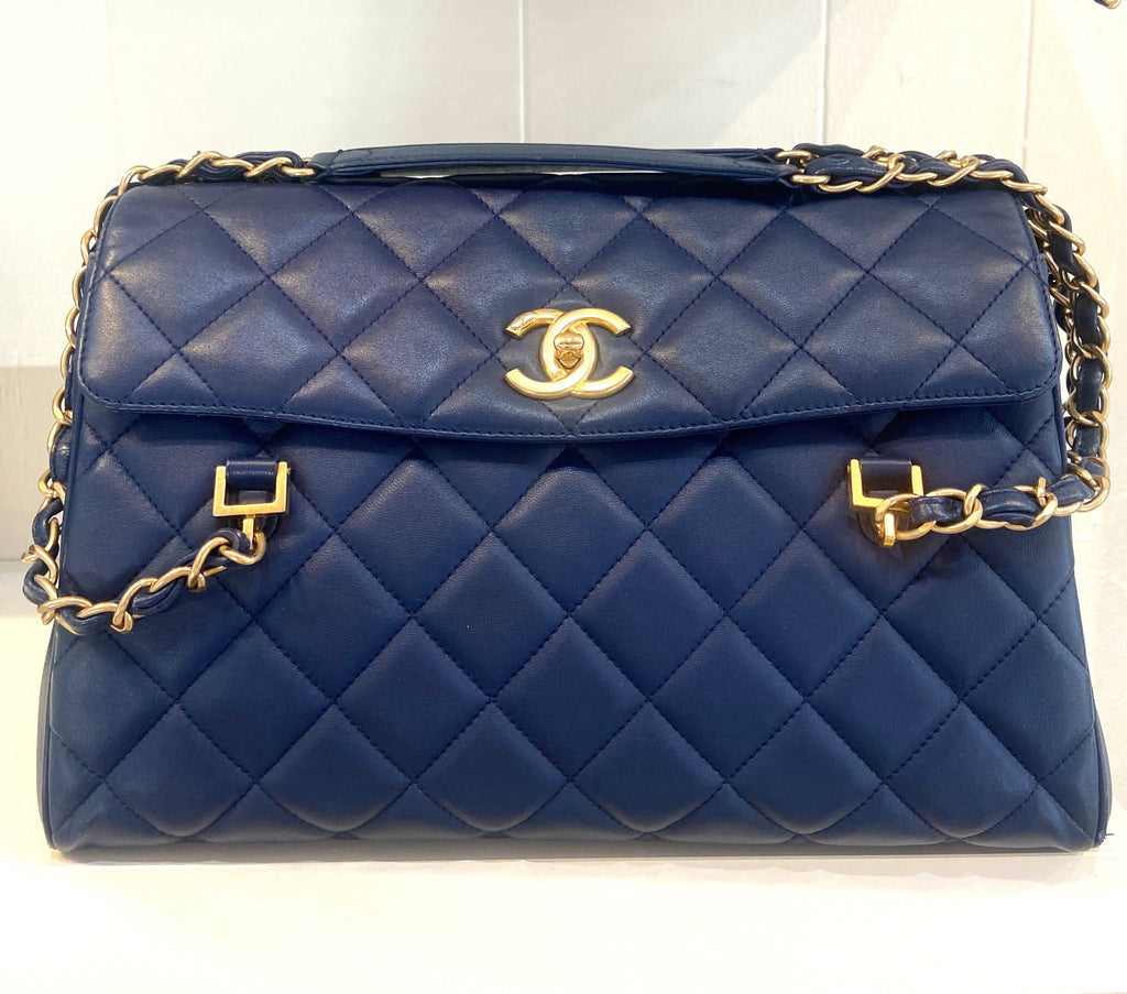CHANEL QUILTED LAMBSKIN MISIA CAMERA FLAP BAG