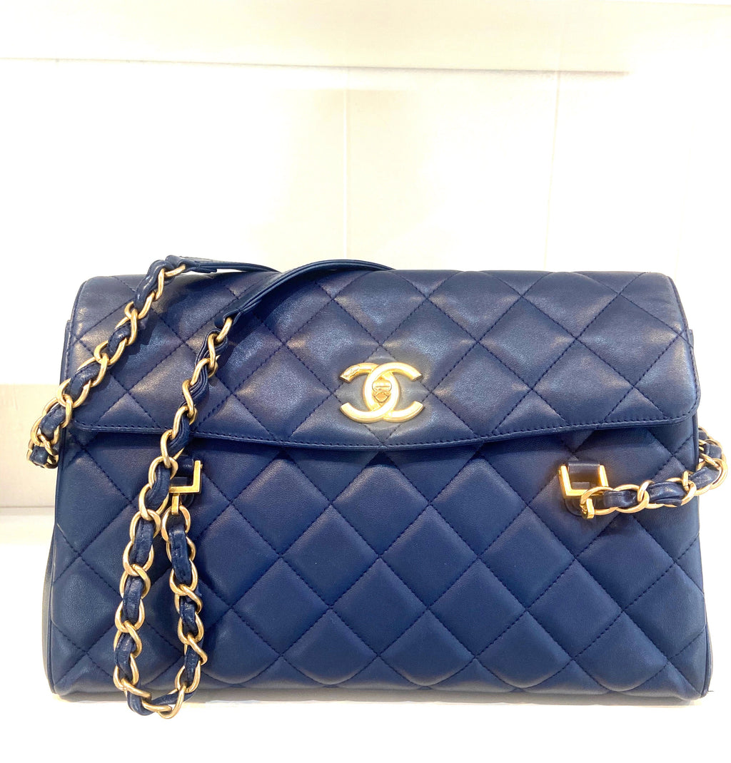 CHANEL QUILTED LAMBSKIN MISIA CAMERA FLAP BAG