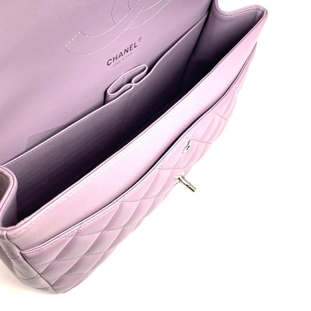 CHANEL Classic Jumbo Double Flap Lambskin Bag- Light Purple