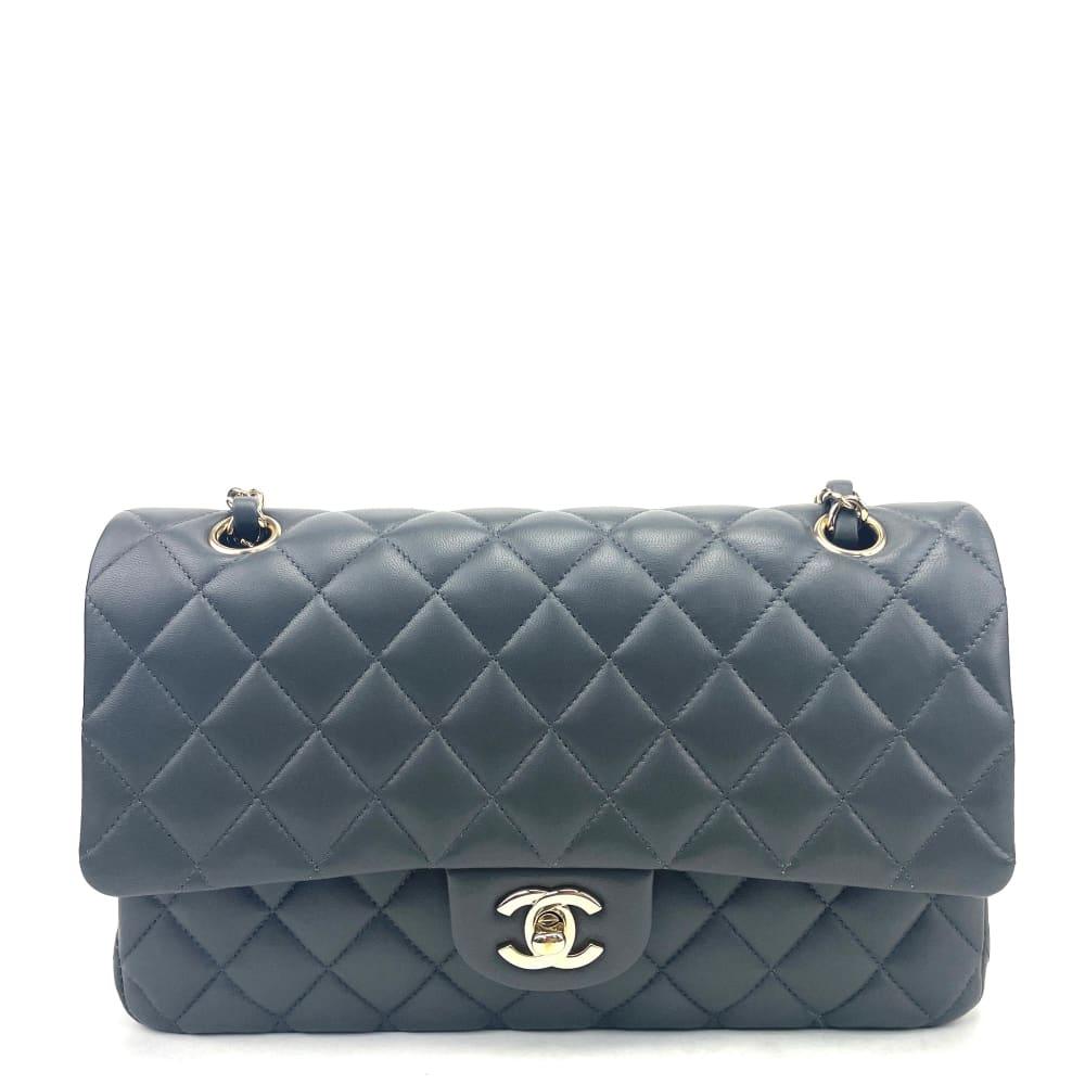 CHANEL Medium Double Flap Bag - Grey