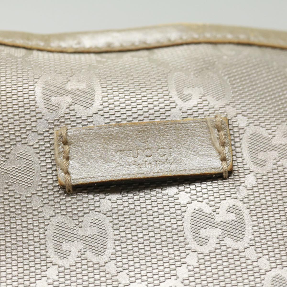 GUCCI GG Canvas Tote Bag Silver  cl184
