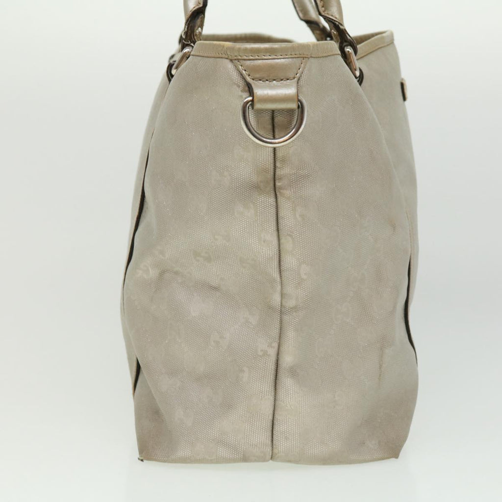 GUCCI GG Canvas Tote Bag Silver  cl184