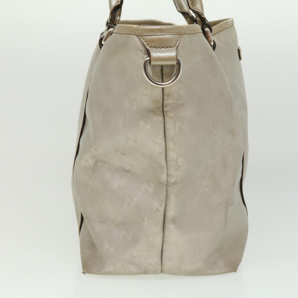 GUCCI GG Canvas Tote Bag Silver  cl184