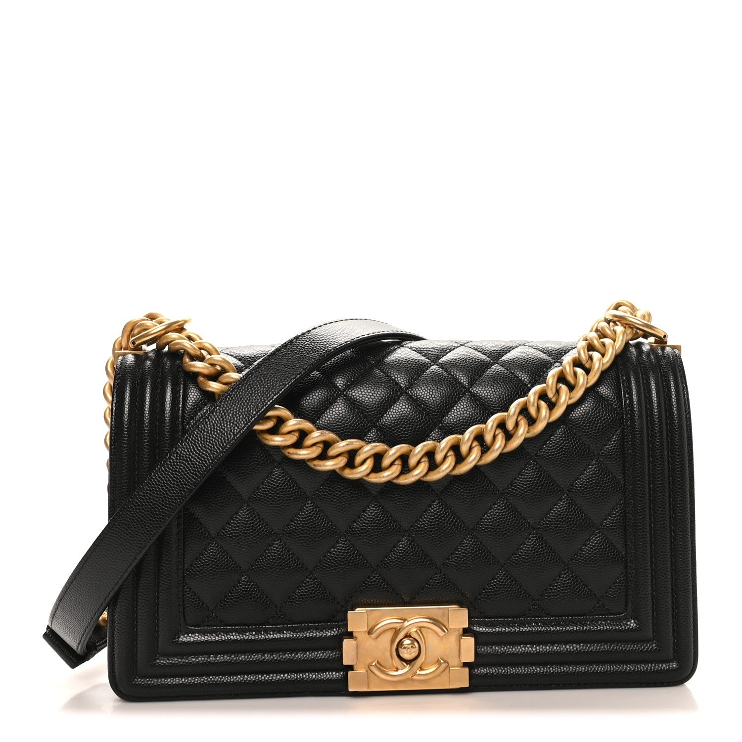 Chanel Caviar Quilted Medium Boy Flap Black
