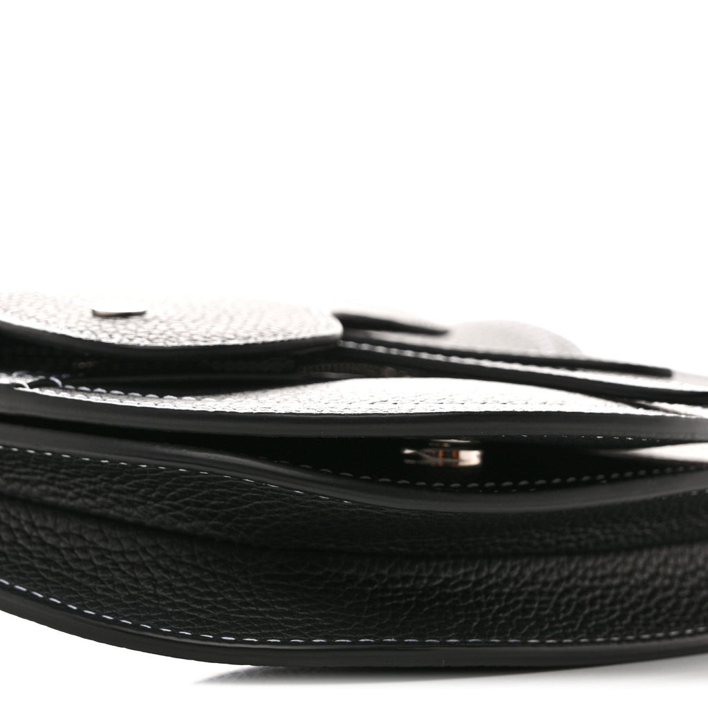Christian Dior X KAWS Grained Calfskin Saddle Pouch Black