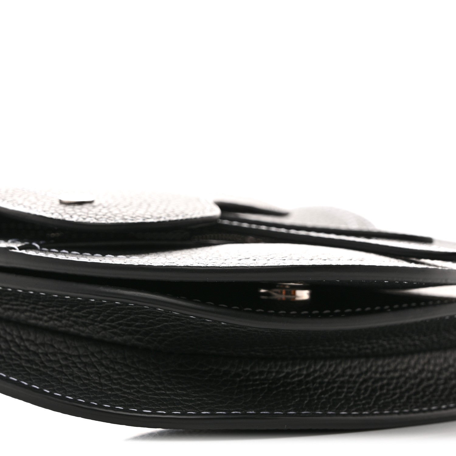 Christian Dior X KAWS Grained Calfskin Saddle Pouch Black
