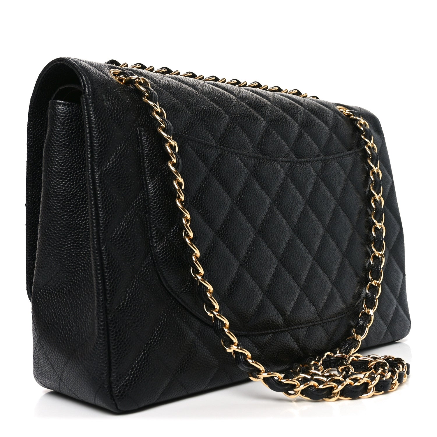 Chanel Caviar Quilted Maxi Double Flap Black