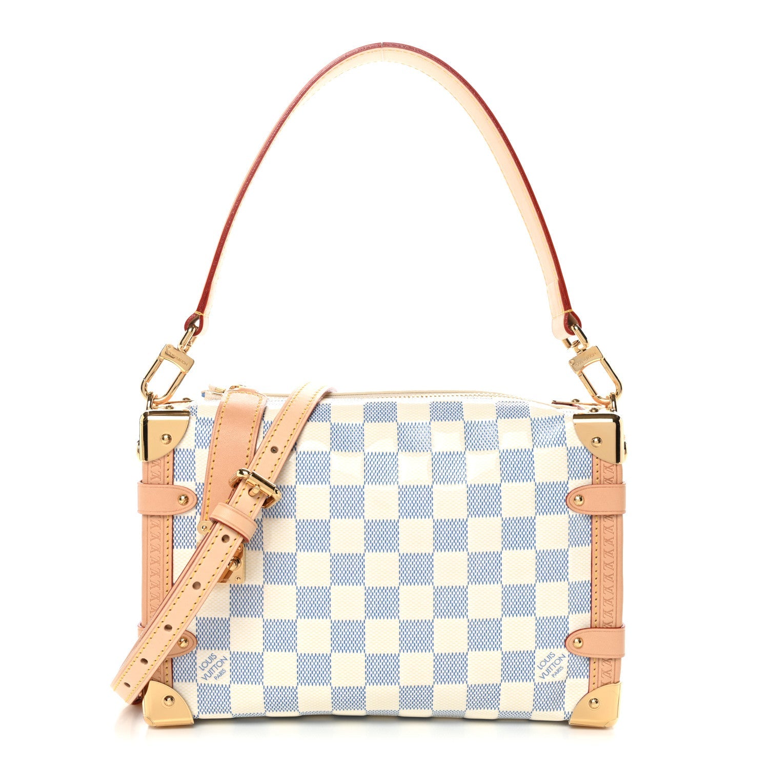 Louis Vuitton Damier Vernis Calfskin Side Trunk MM Celeste Blue