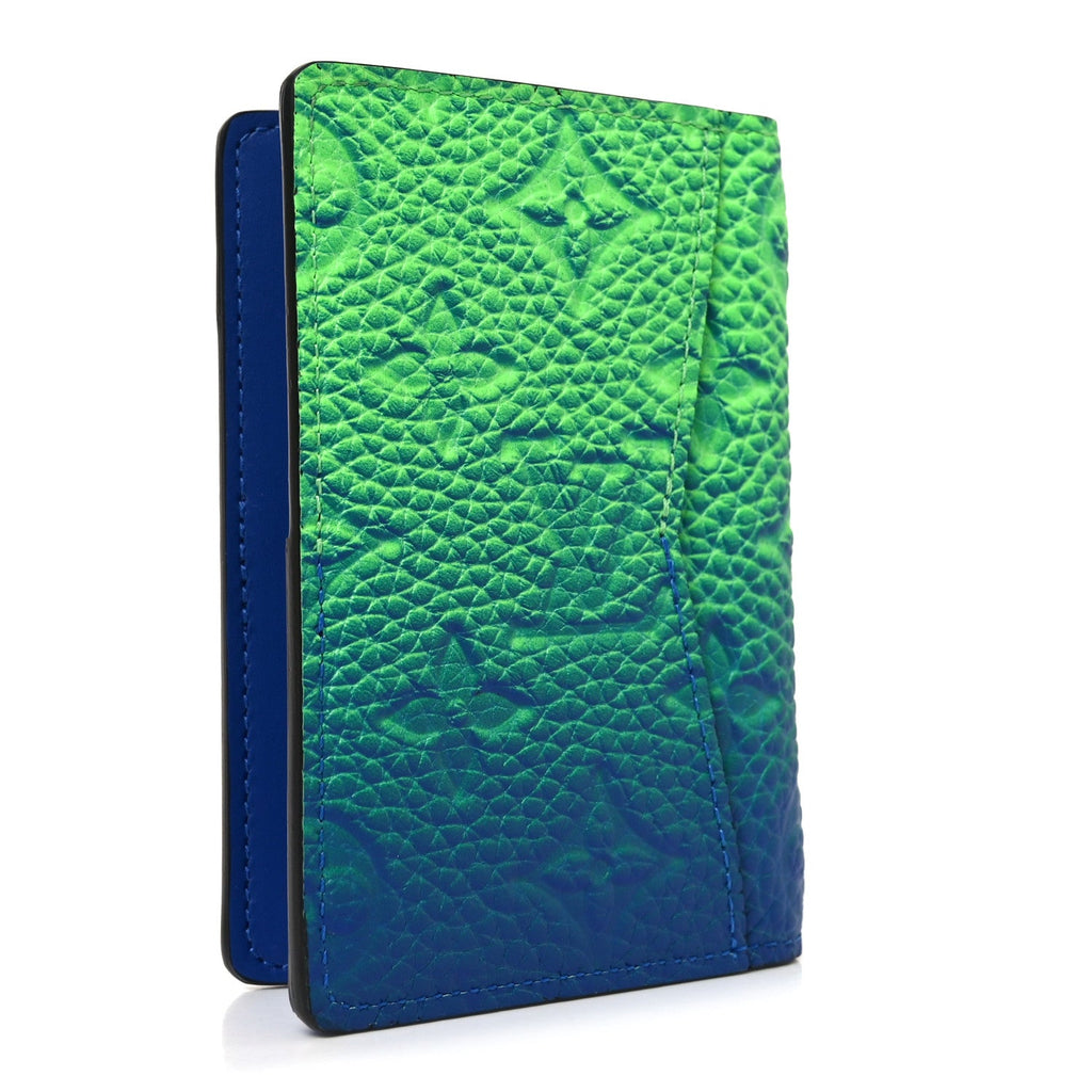 Louis Vuitton Taurillon Illusion Pocket Organizer Bleu Vert