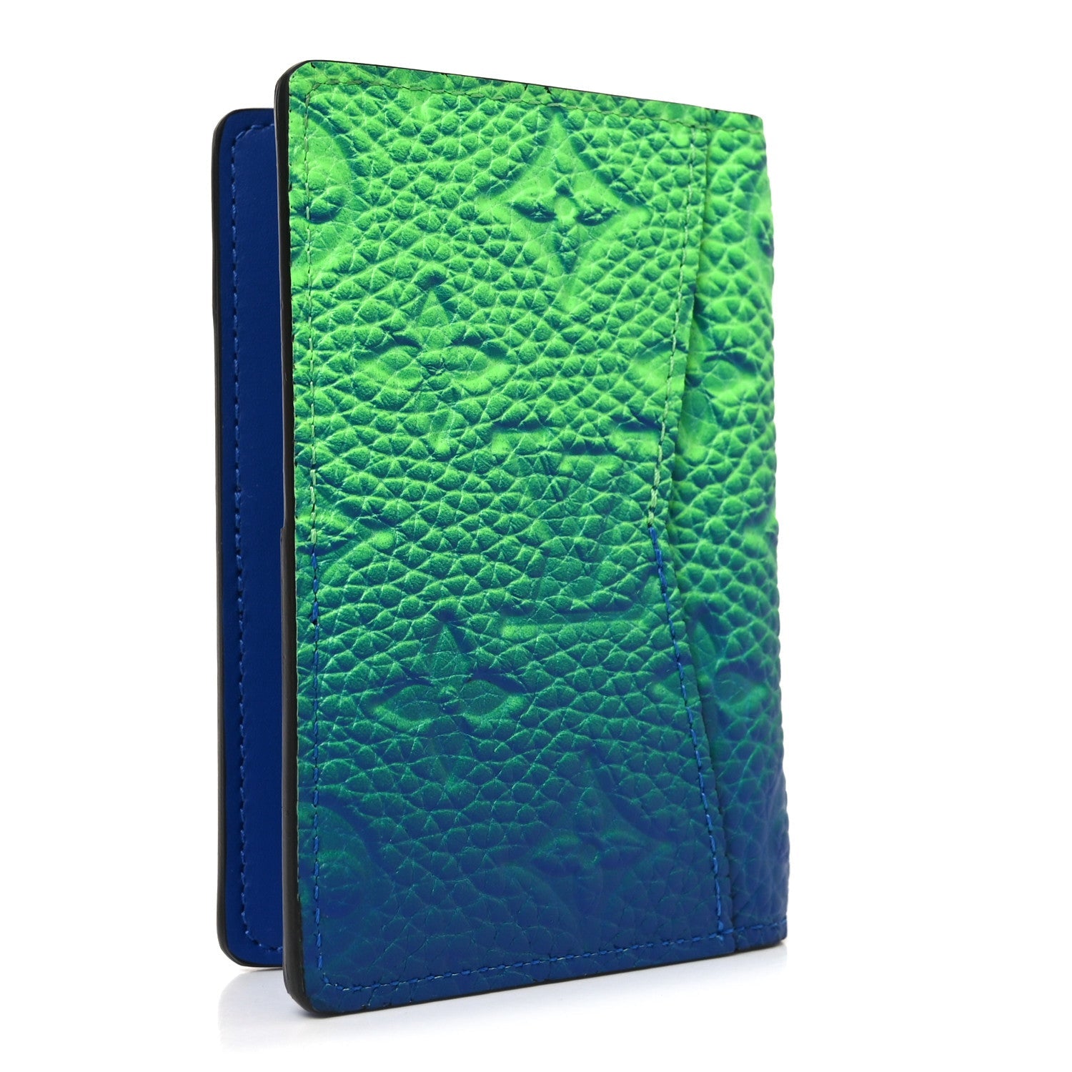 Louis Vuitton Taurillon Illusion Pocket Organizer Bleu Vert