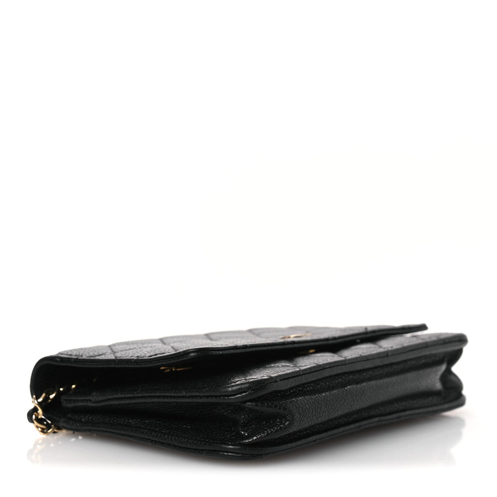 Chanel Caviar Quilted Wallet on Chain WOC Black