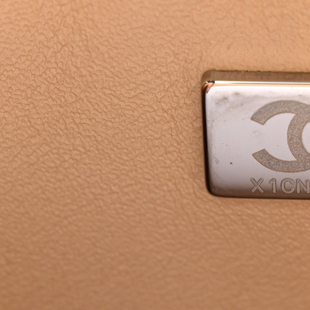 Chanel Caviar Quilted Small Double Flap Beige