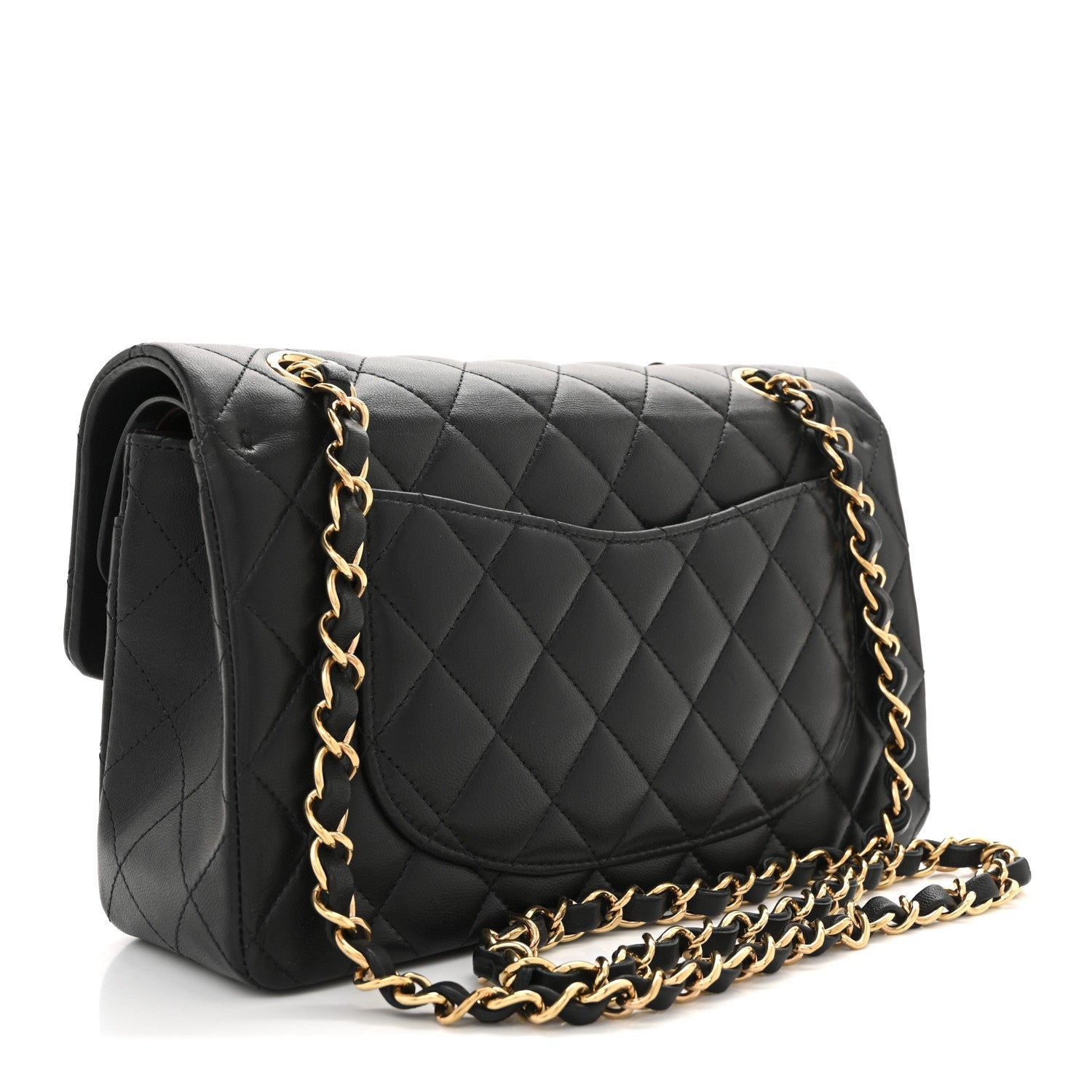 Chanel Lambskin Quilted Small Double Flap Black