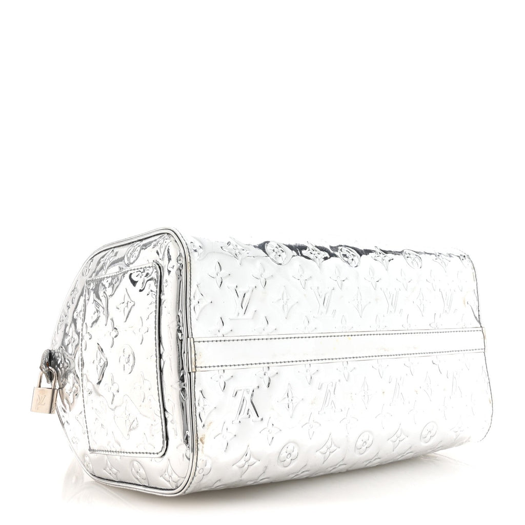 Louis Vuitton Monogram Miroir Speedy 30 Silver