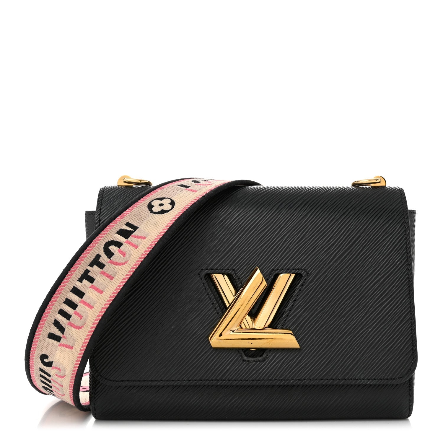 Louis Vuitton Epi Twist Top Handle Shoulder Bag MM Black