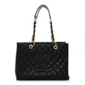 Chanel Caviar Quilted Grand Shopping Tote GST Black