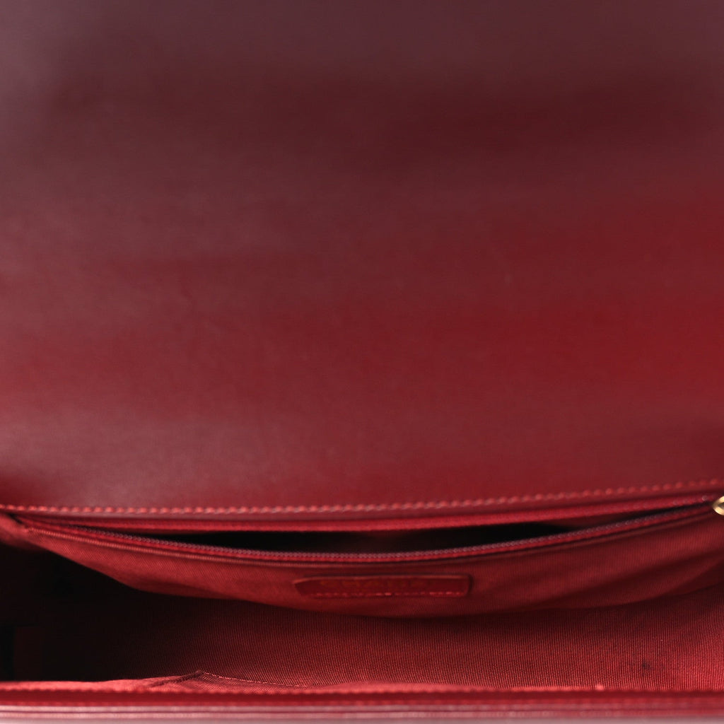 Chanel Lambskin Quilted New Medium Boy Flap Red