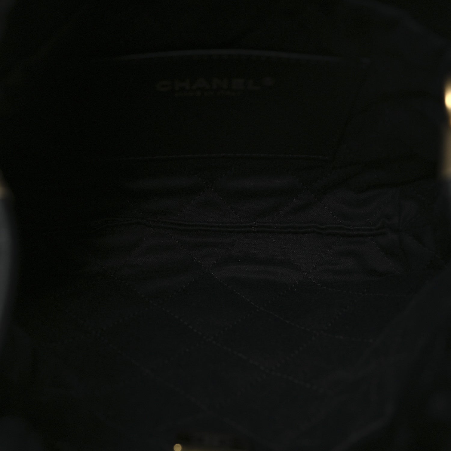 Chanel Shiny Calfskin Quilted Mini Chanel 22 Black