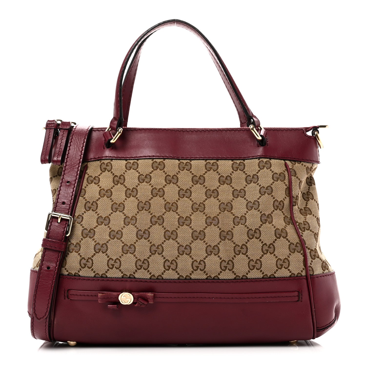 Gucci Monogram Web Mayfair Top Handle Satchel Beige Pink